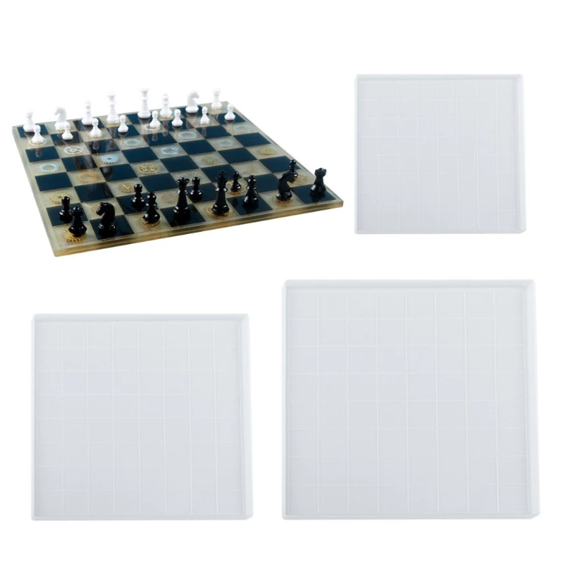 

International Chess Checkerboard Casting Silicone Mould DIY Crafts Polymer Clay Making Tool Crystal Epoxy Resin Mold