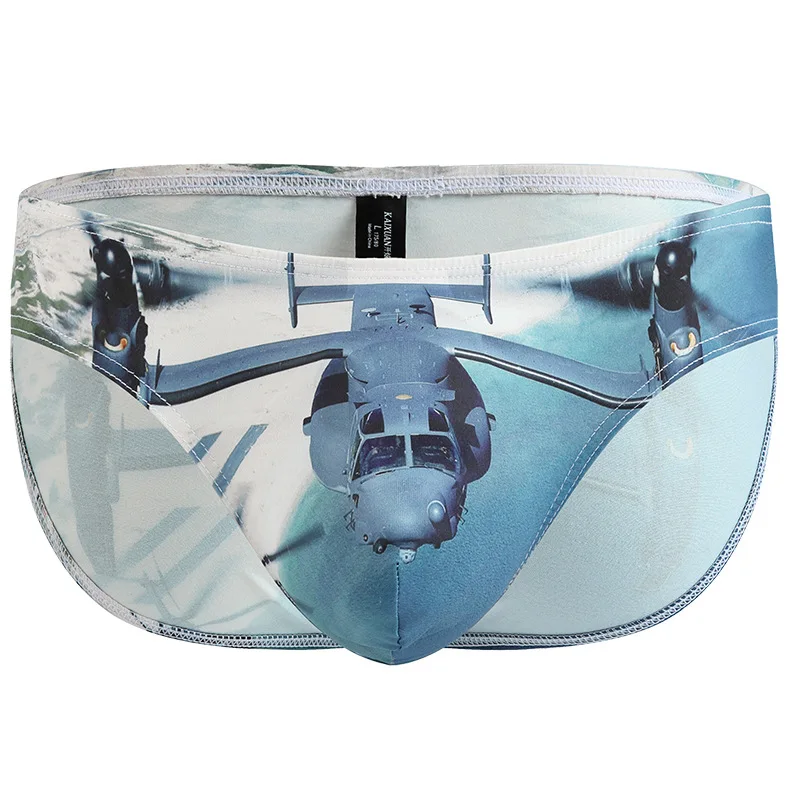 Новинка 2019 модное сексуальное мужское нижнее белье трусы с 3D волком леопардовым