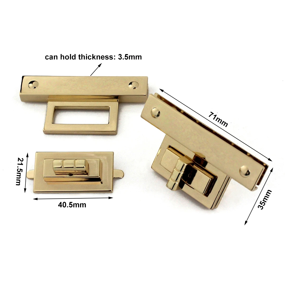 1 шт. металлический сплав цинка прямоугольник поворотный замок Прочный