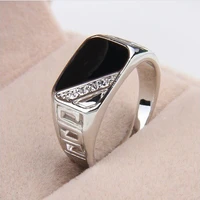 hot sale punk style dripping rings european and american classic square fashion mens rings alloy ring jewelry