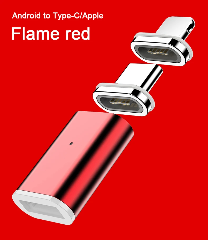 Магнитный USB C адаптер для iPhone XS X XR 8 7 поддержка QC3.0 8 Pin Micro usb type C зарядный разъем адаптер для huawei samsung