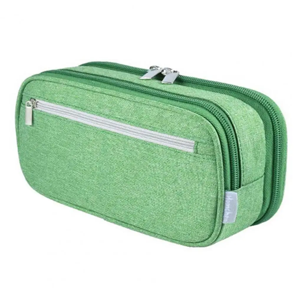 

Pen Bag Waterproof Wide Application Pencil Bag Canvas Large Capacity Three-layer Pencil Case School Supplies