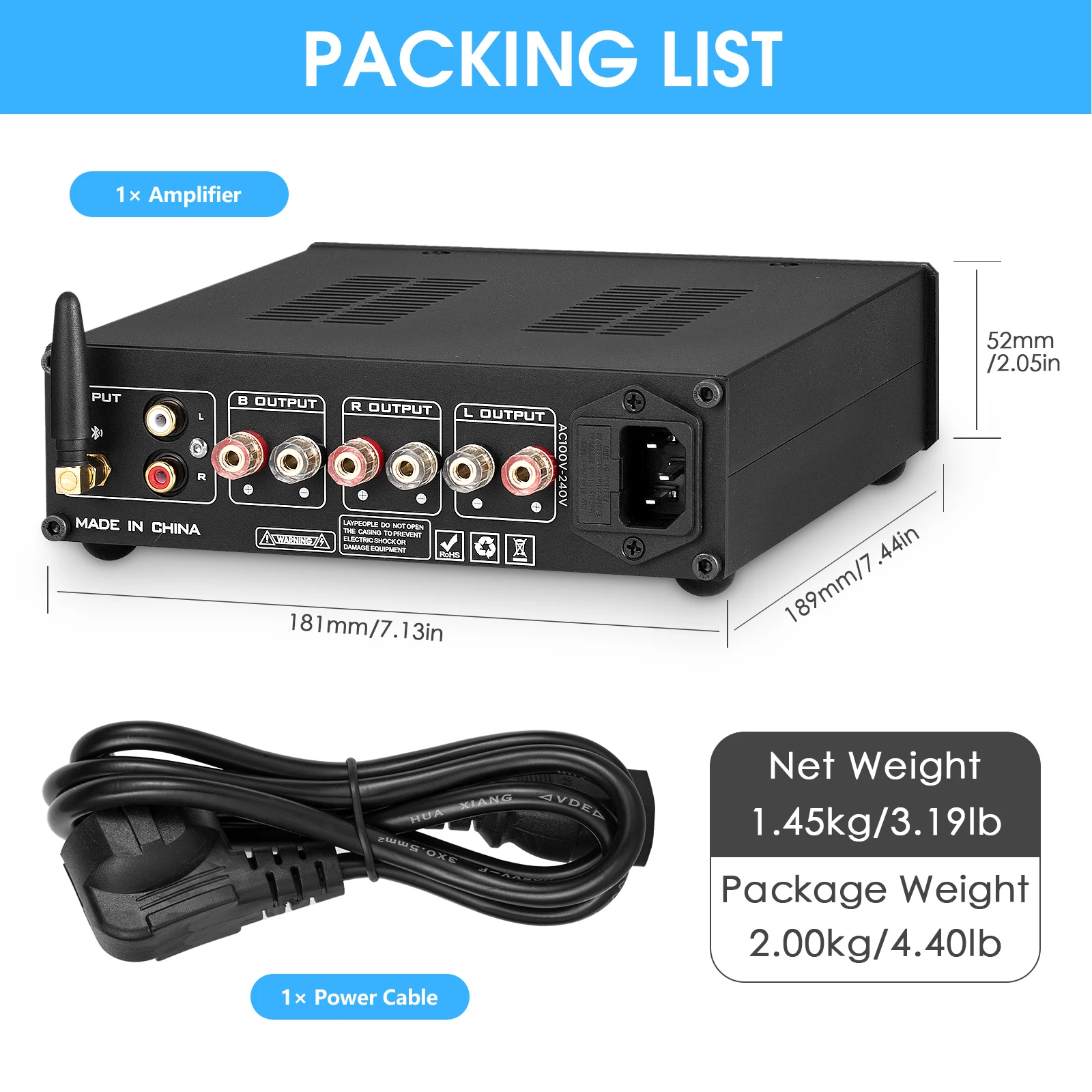 Nobsound HiFi 2.1 Channel Digital Amplifier Bluetooth 5.0 Receiver Home Stereo Subwoofer Power Amp 300W*2+600W | Электроника
