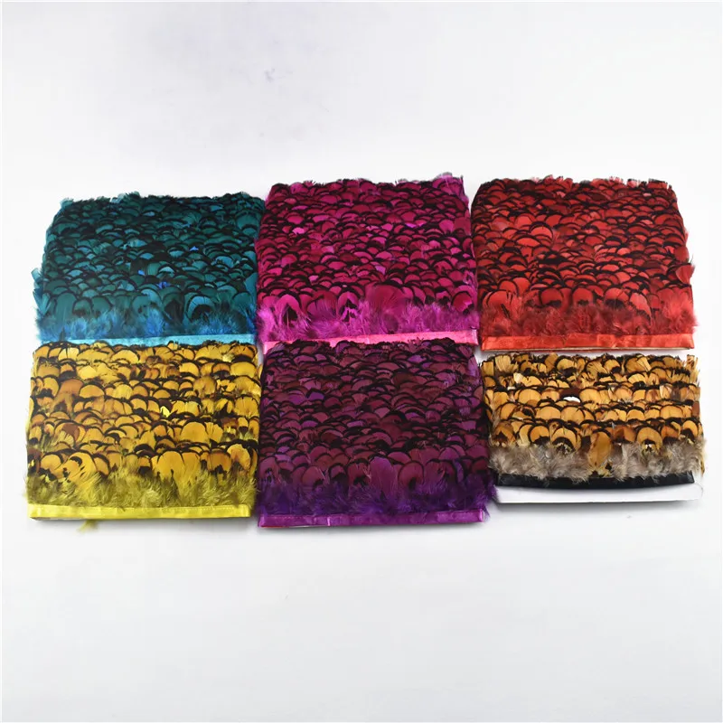 Оптовая продажа длина 10 метров ширина около 5 см красивые перья фазана лента