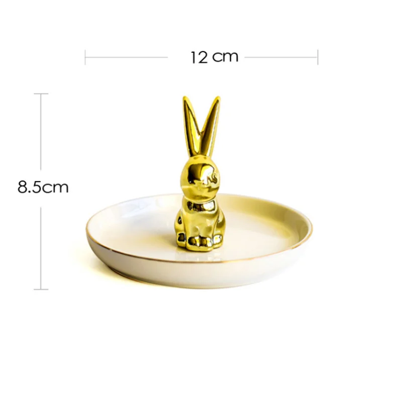 Милое керамическое кольцо держатель ювелирная коробка косметический Органайзер