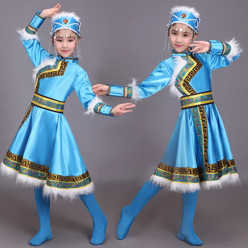 Новые детские монгольские танцы, костюмы, тибетские костюмы, Монгольская туника, костюмы для мальчиков и девочек