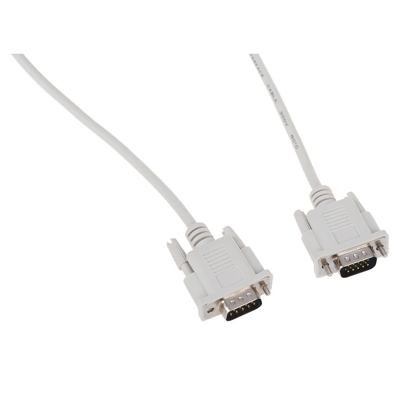

1. VGA Hd15 Male to Db9 Pin Male Adapter Cable (White)