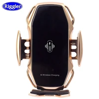 wireless charger car mount two point smart induction 10w fast charge holder for samusng s101098 note9 iphone xs xr xs max qi