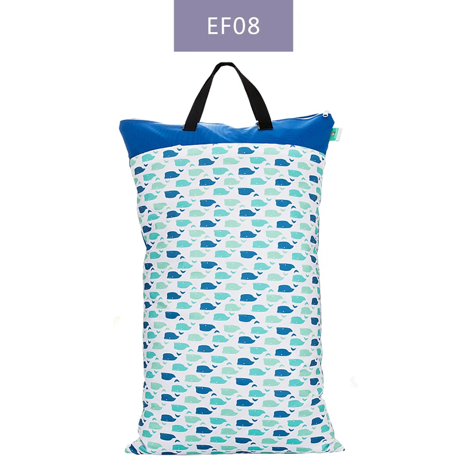 EF08-diaper bag Elinfant 40*70 см большая висячая Влажная/сухая сумка для белья для подгузников с двумя молниями водонепроницаемая сумка для подгузников Детская сумка для подгузников - Цвет: EF08-diaper bag