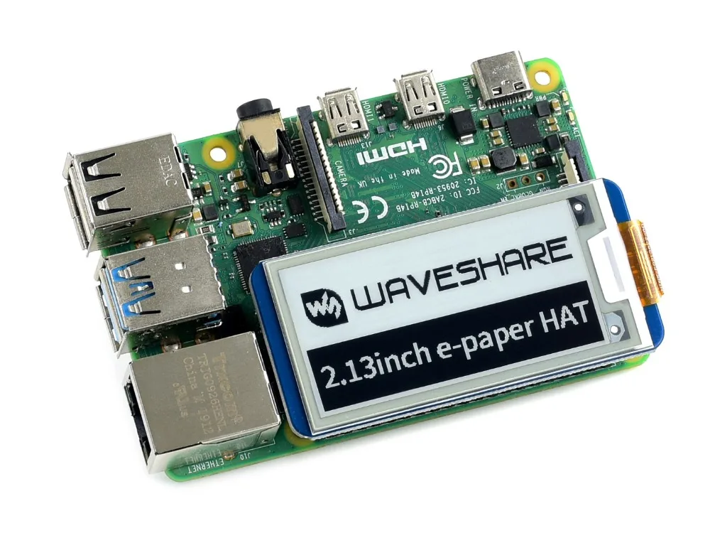 Waveshare 2,13 дюймов E-Ink дисплей шляпа для Raspberry Pi 250x122 разрешение e-paper SPI поддерживает частичное Обновление версии 2