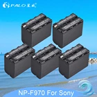 Аккумулятор PALO, 5 шт., 7,2 в, 7200 мА  ч, NP-F960, NP-F970, NP F960, F970, F950, для Sony PLM-100, CCD-TRV35, MVC-FD91, MC1500C, L10