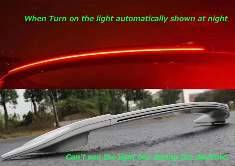Заднее светодиодное заднее крыло высокое качество дверное задний спойлер рамка