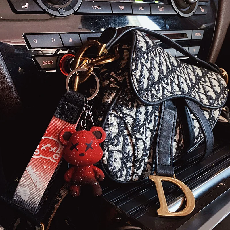 Творческий мультяшный Градуированный медведь брелок для ключей Женская милая