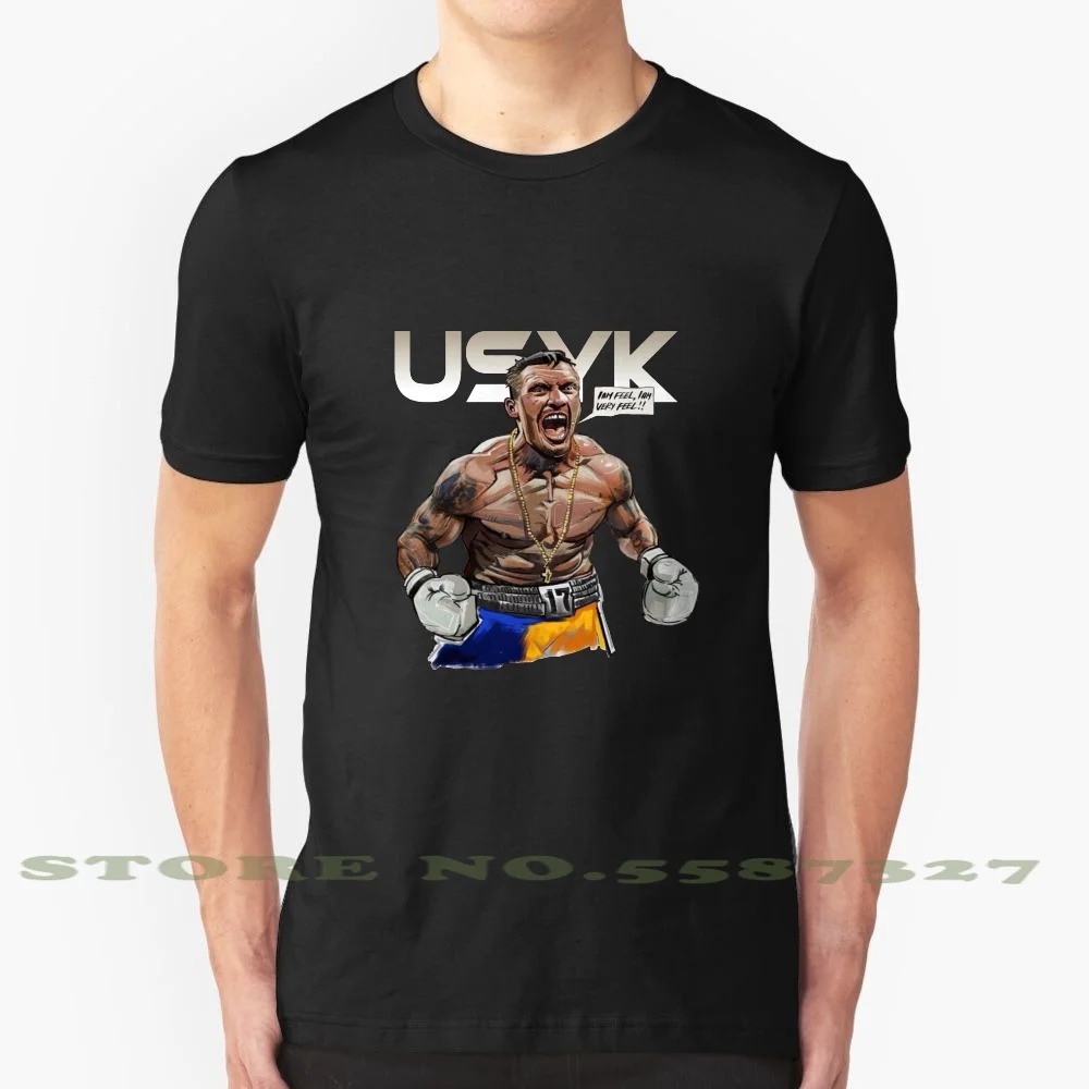 

Oleksandr Usyk : I Am Very Feel ( Artful Design ) Heavyweight Champ Black White Tshirt For Men Women Oleksandr Usyk Usyk
