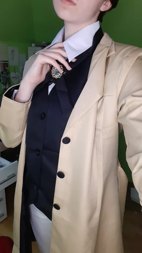 Костюм для косплея Bungo бродячие псы дазай Осаму длинная куртка пальто Хэллоуин