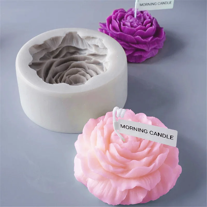 

3D Peony Silicone Mold Dessert Lace Decoration Resin Kitchen Baking Tool DIY Flower Cake Chocolate Pastry Fondant Candle Moulds