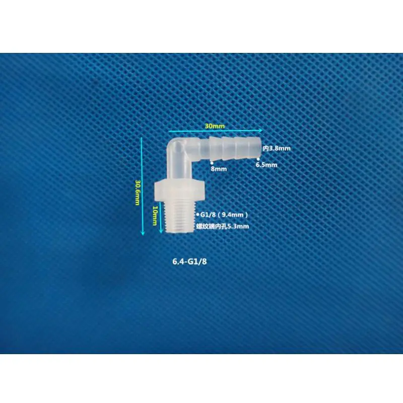 

1/4 ''BSPP наружная резьба до 1/8 мм, бородка, пластиковый коленчатый фитинг для трубы, соединитель для шланга типа L, соединение для водяной трубы ...