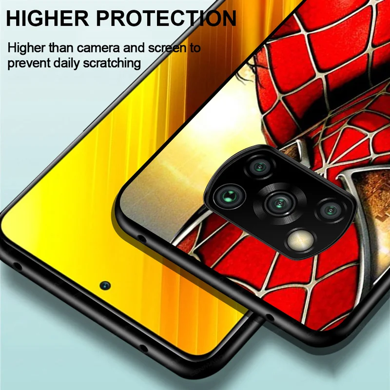 

Marvel Avengers Spider Man Super Hero For Xiaomi Poco C3 M3 M2 X3 NFC X2 F3 F2 F1 Mi Play A3 A2 Pro Soft TPU Silicone Phone Case