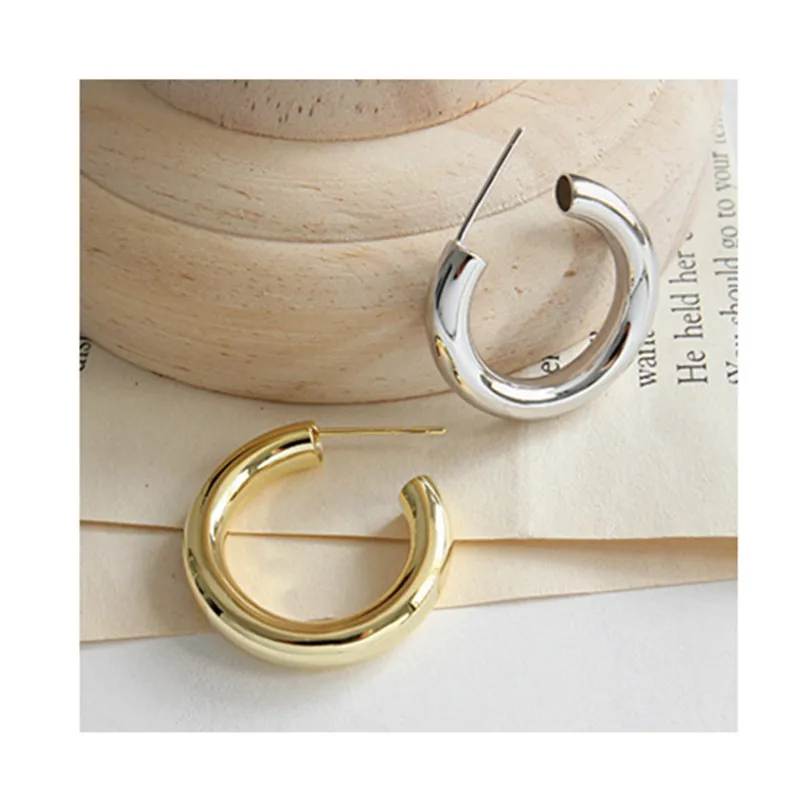 YIZIZAI Модные посеребренные серьги для женщин мини маленькие кольца круглые с