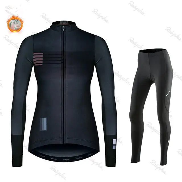 cycling jersey set 6 Gobike MTB Зимняя женская шерстяная рубашка с длинными рукавами, Джерси для шоссейного велоспорта, куртка для триатлона, облегающий костюм - Цвет: cycling jersey set 6
