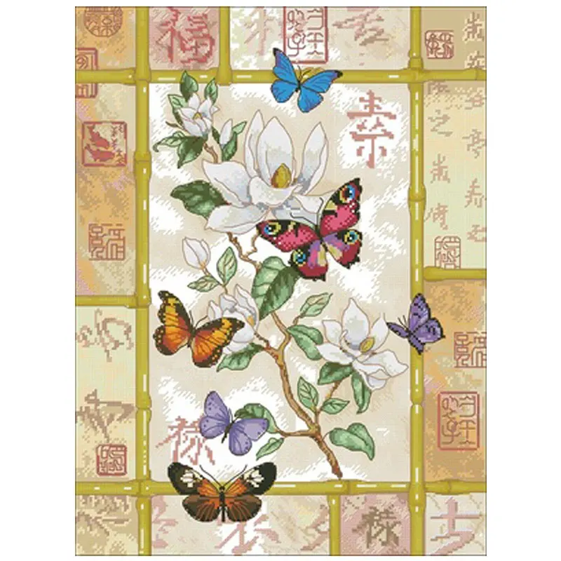 

Узоры для вышивки крестом с изображением бабочек, 11CT, 14CT, 18CT, набор для самостоятельной вышивки, наборы для рукоделия, домашний декор