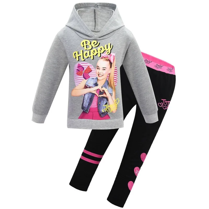 

Kids Clothes JOJO SIWA Costume Set Tracksuits for Girls Clothing Hoody+Cotton Pants 2pcs toddler Teen hoodie Thanksgiving outfit
