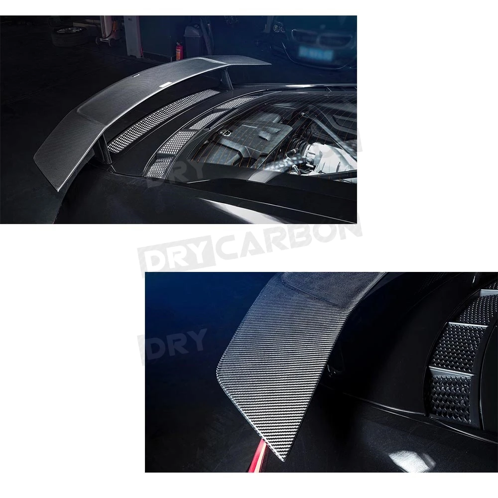 Сухой задний багажник из углеродного волокна спойлер крыло для Audi R8 2018 2019 авто