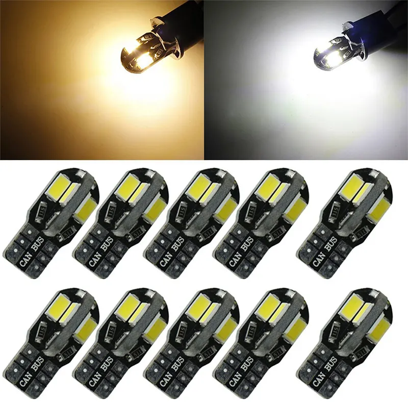 10 шт. Автомобильные светодиодные лампы T10 SMD 5050|Сигнальная лампа| |