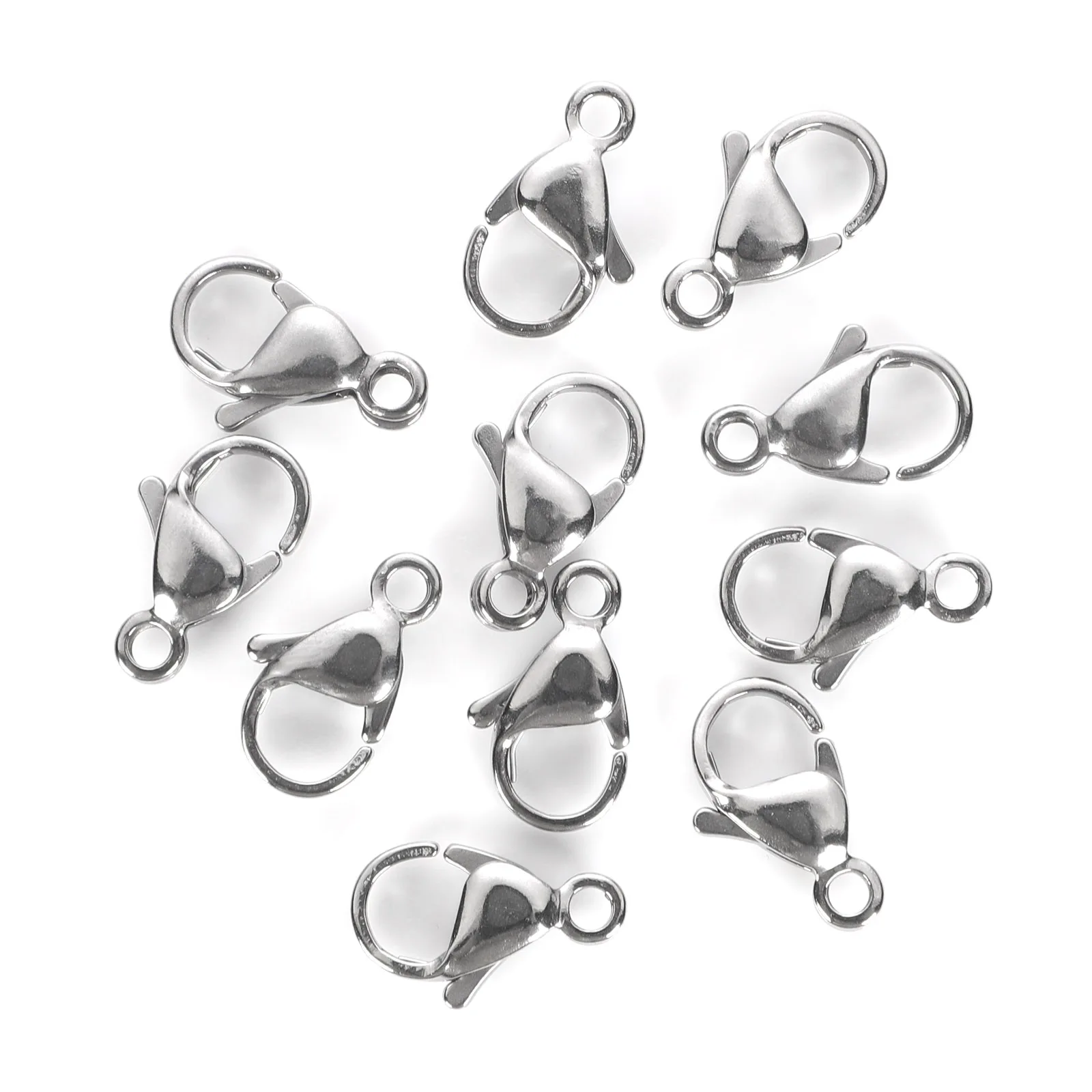 

Застежка-лобстер для ювелирных изделий, нержавеющая сталь, 30 шт.