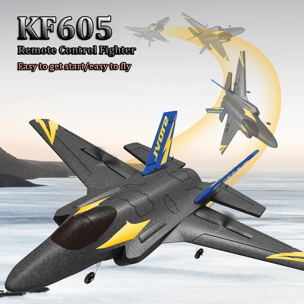 Автомобильный радиоуправляемый самолет KFPLANE Fighter 2 4G 4CH 6 осевой гироскоп