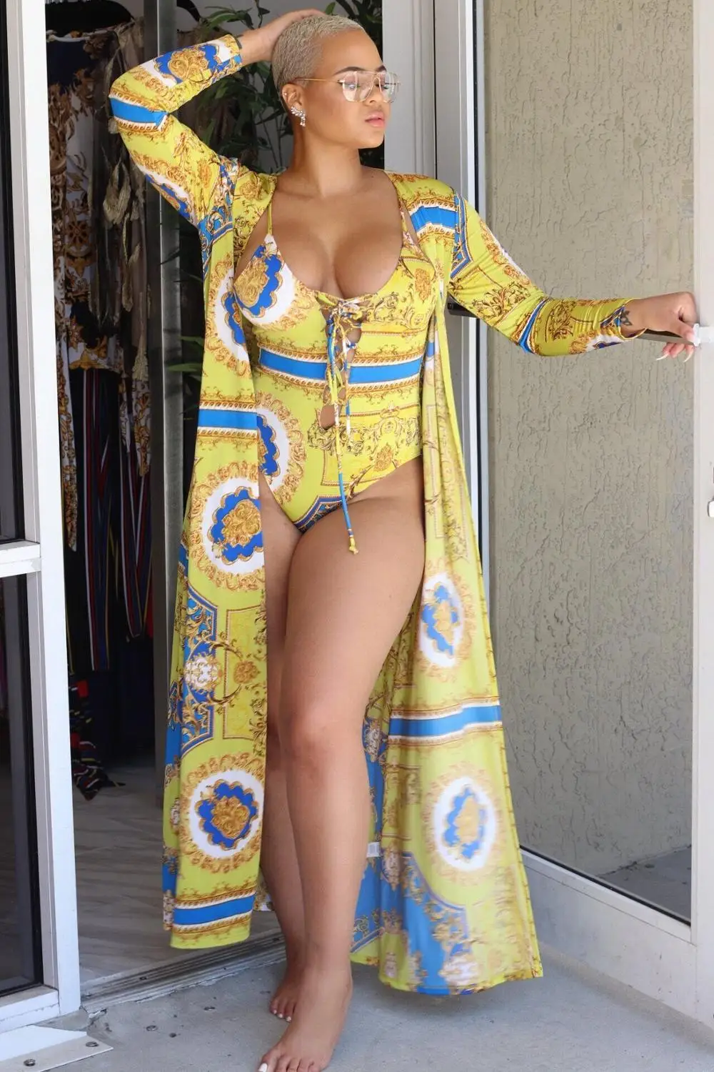 Модные сексуальные весенние и летние модели накидка с принтом пляжный