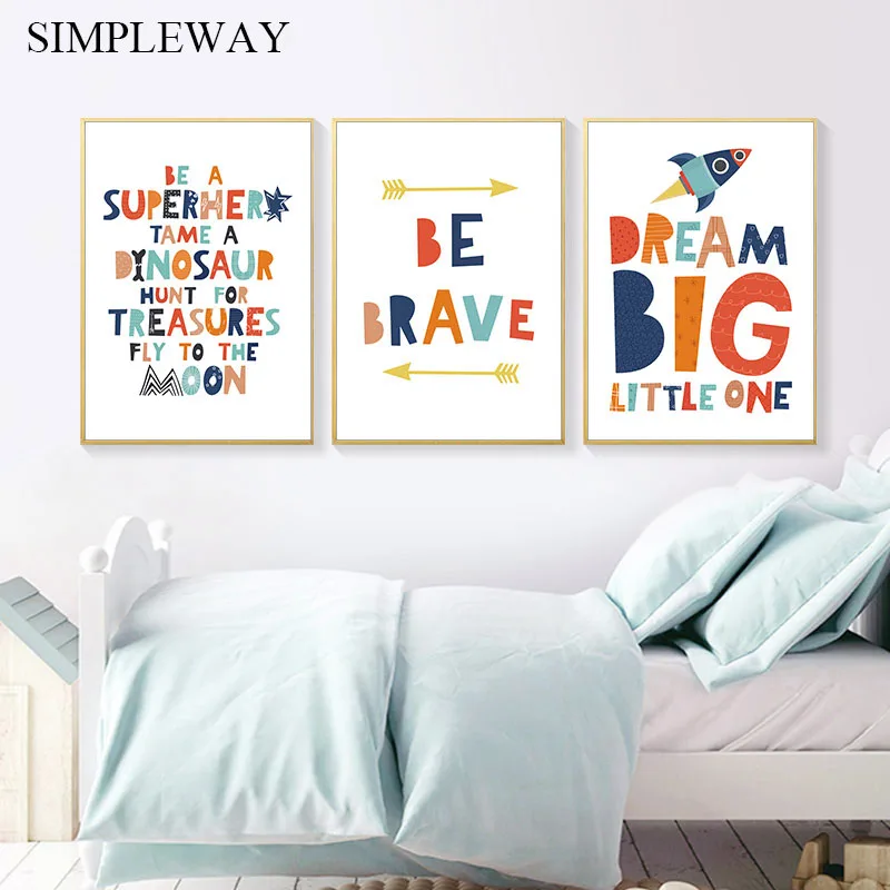 Красочная искусственная Настенная картина Минималистичная образовательная