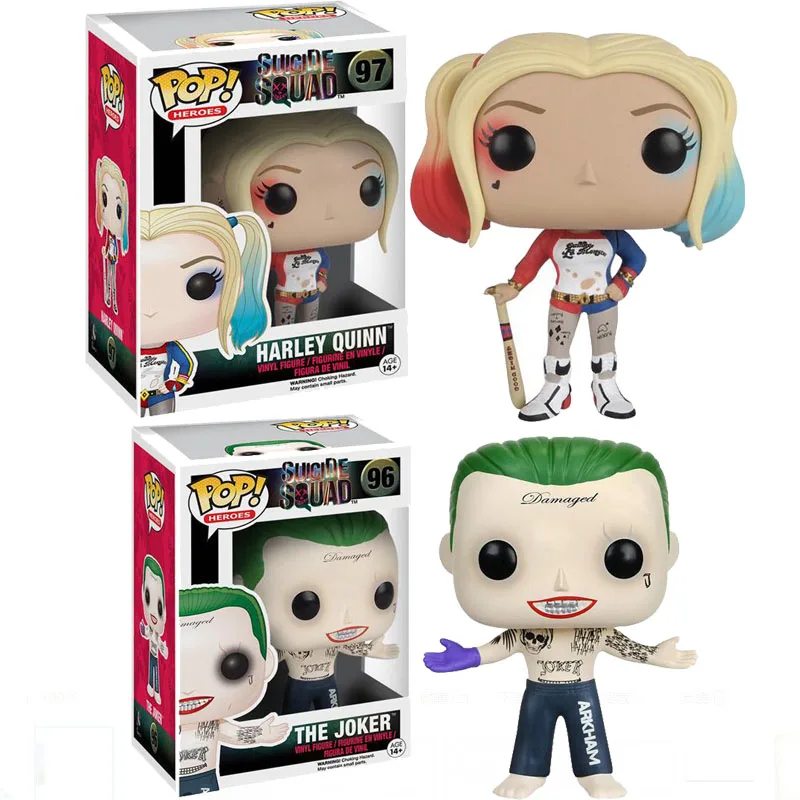Экшн фигурка Funko pop оригинальная отряд самоубийц Харли Квинн Джокер 10 см 2020