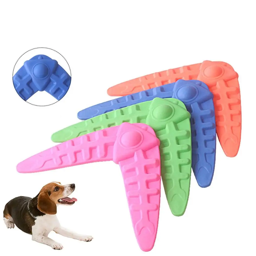 

Curved Pet Flying Disc Toy TPR Flying Discs Bite Pet Training Dog Toys Competition Boomerang Child Toys Outdoors Sports Dog Toys