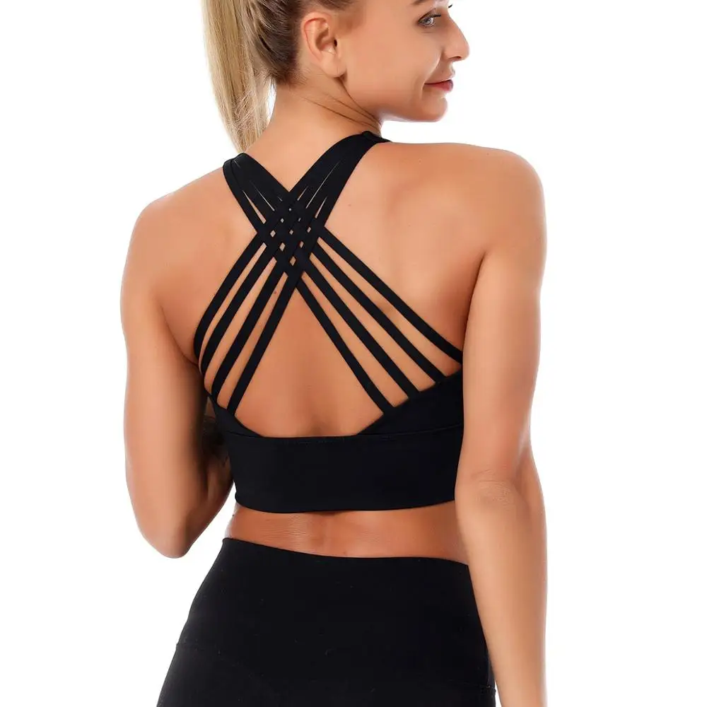 Новинка женский спортивный бюстгальтер с красивой спинкой ударопрочный жилет
