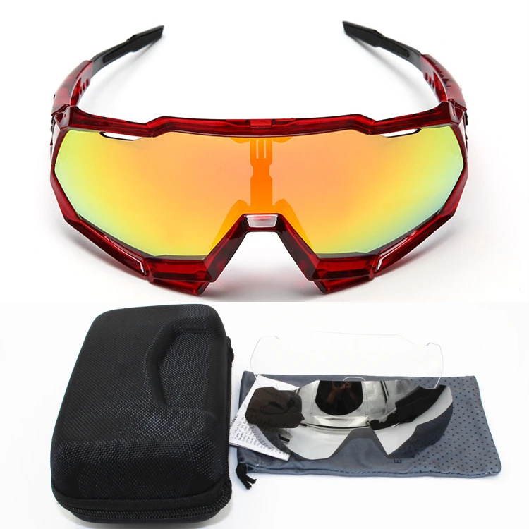 

Fashion UV-proof Newest Style 2021 High Quality Sports Bicycle Sunglasses Cycling Glasses Eyewear 3 Lens Tops