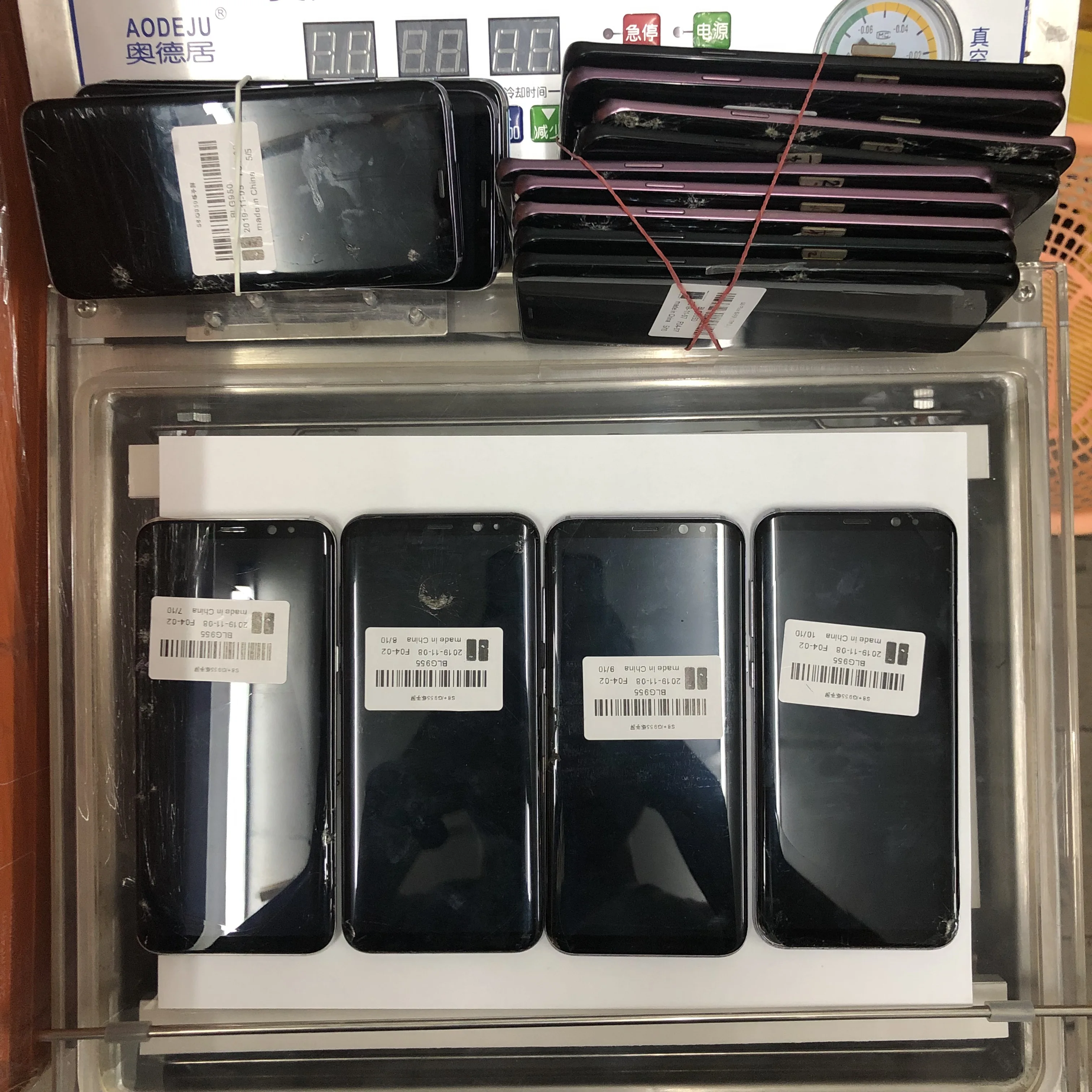 Учебный ЖК экран для Samsung S7 edge черный точечный сенсорный рабочее стекло сломанный