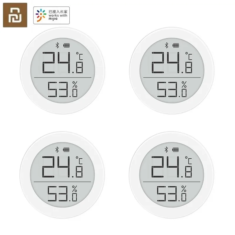 MIJIA QINGPING ЦИФРОВОЙ БЛЮТУЗ ТЕРМОМЕТР ГИГРОМЕТР 0~50 ЭЛЕКТРОННЫЙ ЧЕРНО-БЕЛЫЙ ЭКРАН 30 ДНЕЙ АВТОМАТИЧЕСКАЯ ЗАПИСЬ С ПРИЛОЖЕНИЕМ.