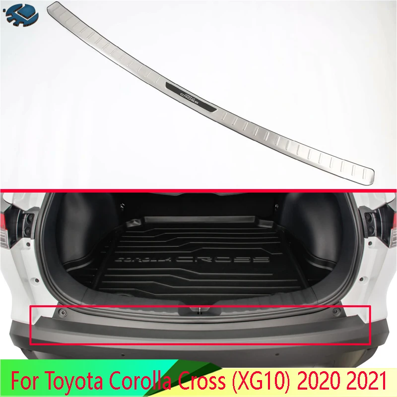 

For Toyota Corolla Cross (XG10) 2020 2021 Stainless steel rear bumper protection window sill outside trunks decorative plate