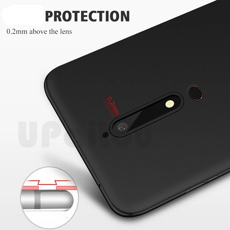 UPaitou Hard Matte Case for Nokia 5.1 6.1 7.1 8.1 X5 X6 X7 7 Plus 8 2018 360 Full Cover PC Back For Series |
