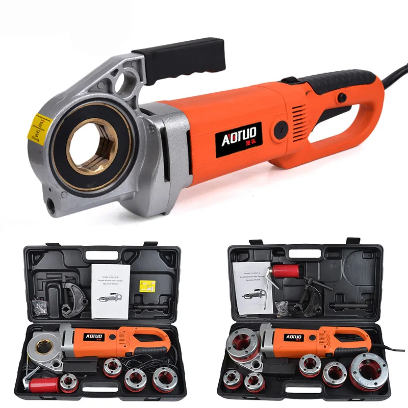 

2000W-2300W High Power hand-held electric threading machine pipe tapping hinge wrench hinge thread galvanized