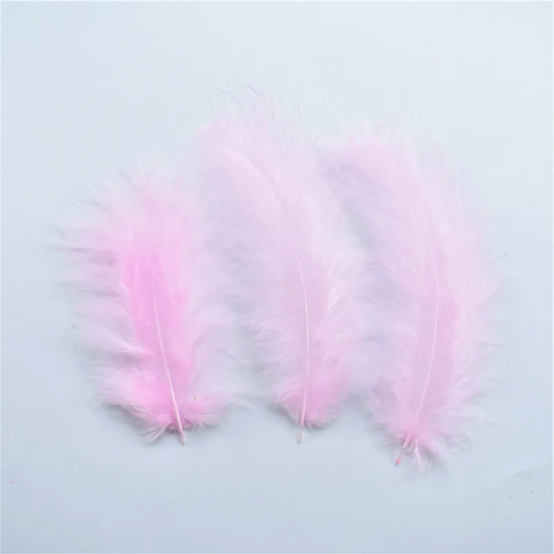 Pink 100 шт./лот Перья Марабу индейки для рукоделия 10-15 см 4-6 дюймов Свадебные украшения Шлейфы аксессуары для одежды перья фазана - Цвет: Pink
