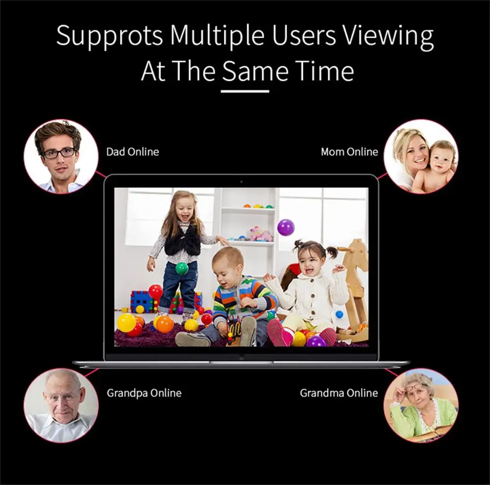 

HD IP Cloud storage Camera Surveillance Wifi Security Night Vision Two Way Audio 340pan and 50tilt with microphone speaker New