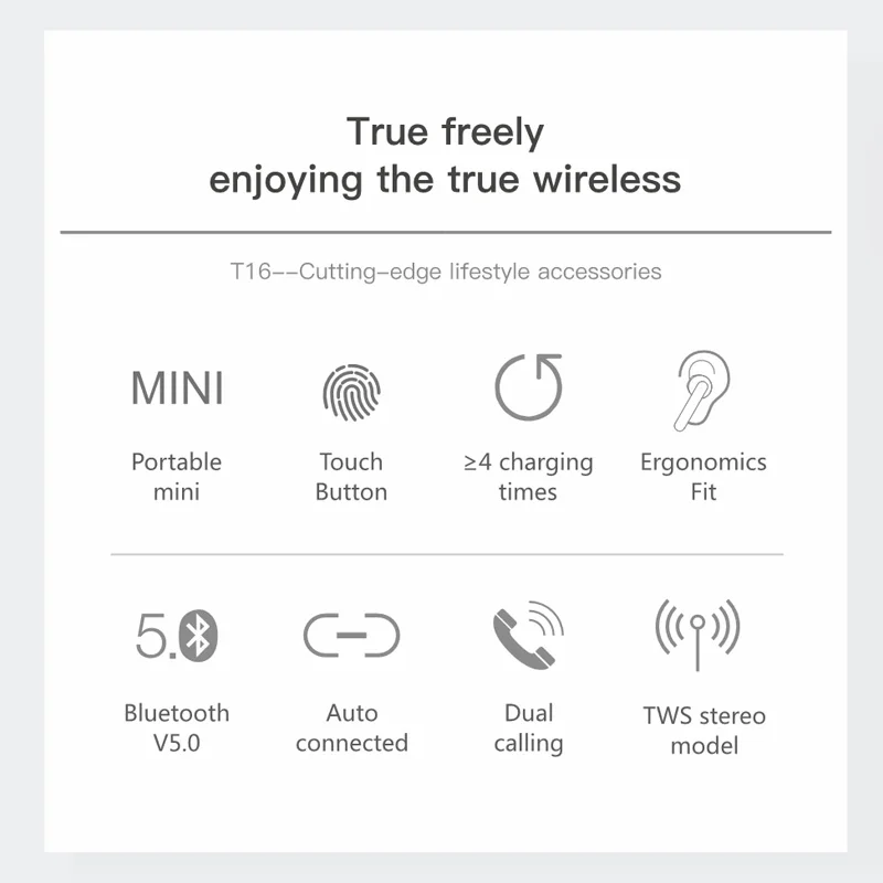 Беспроводные Bluetooth-наушники CABLETIME TWS с зарядным футляром | Электроника