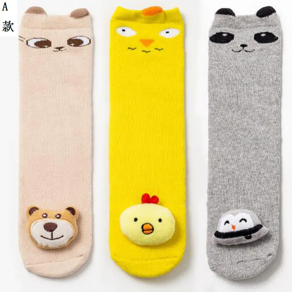 Для детей от 0 до 18 месяцев хлопковые носки средней длины с героями мультфильмов
