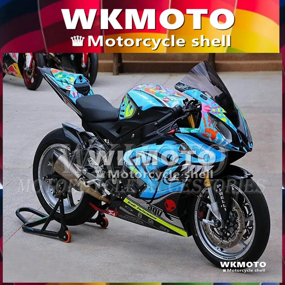 

for BMW S1000 RR 15 Abs Fairing S1000RR HP4 16 Fairing Kits S1000RR HP4 2015 - 2016 Plastic Fairings Custom blue shark