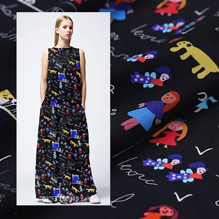 

Silk Crepe De Chine Fabric 100% Mulberry Silk Is Soft Bright Cute Garment Shirt Top Sewing Material Fabrics by Meter Cloth