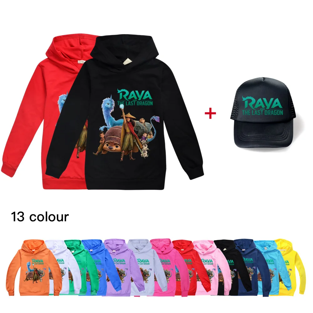 Girls Hoodies Raya and The Last Dragon Sweatshirt T-Shirt Children Clothes Game Hoodie for Kids Tops Tees Sportswear Pullover