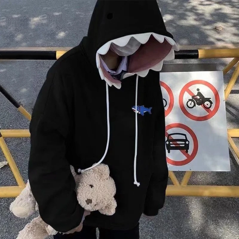 Мужские и женские забавные толстовки с капюшоном в стиле Харадзюку свитшот