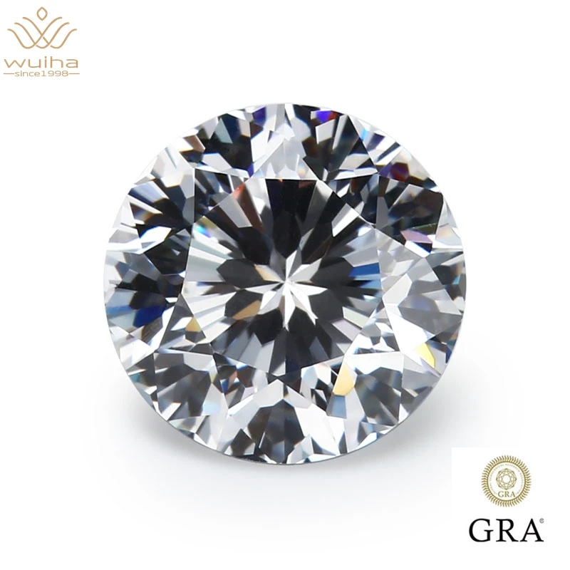 

WUIHA Round Excellent Cut 8 Carats Real Moissanite VVS1 D Color Loose Gemstones For Diamond Ring Wholesale Fine Jewelry with GRA